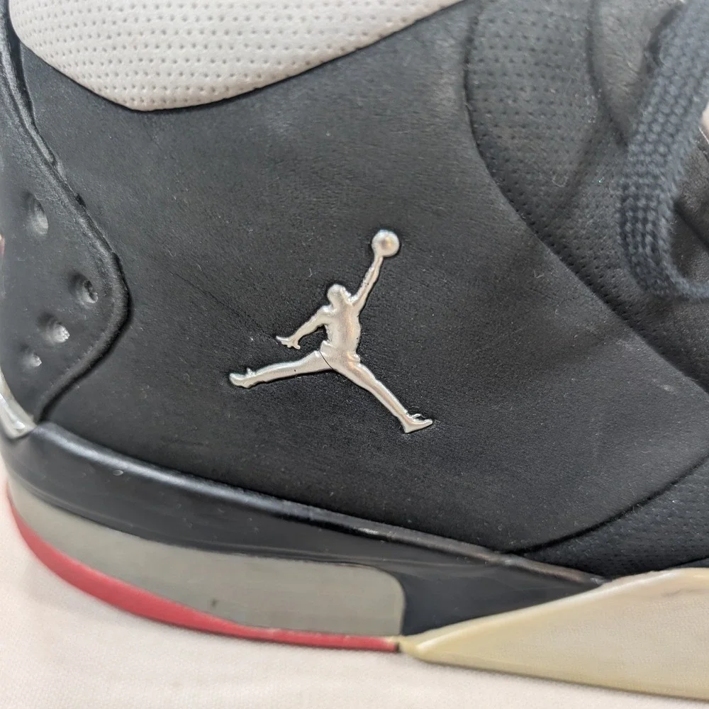 Nike Air Jordan Big Fund Bred Mens 10.5 Black Silver Red 310003-001 Sneakers